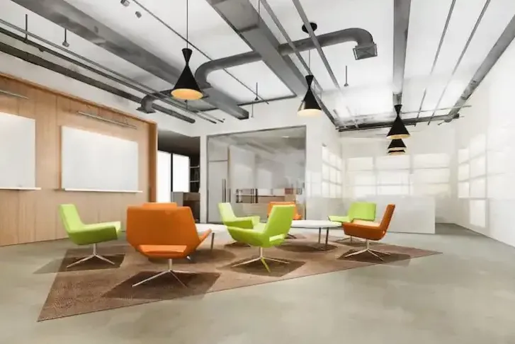 Detal ścianki szklanej z profilem aluminiowym